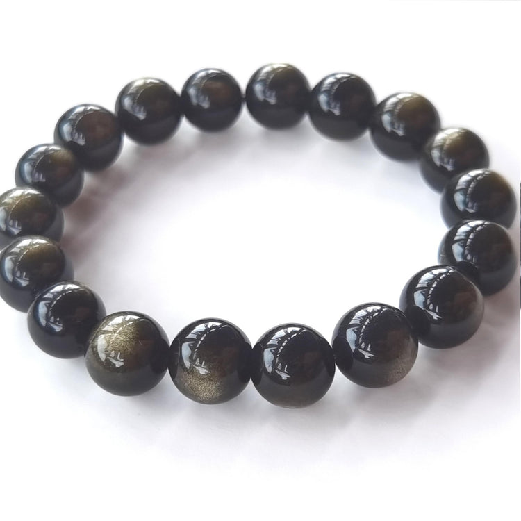 Golden Sheen Obsidian Bracelet
