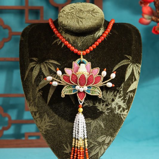 Blessing and Prosperity Lotus Necklace