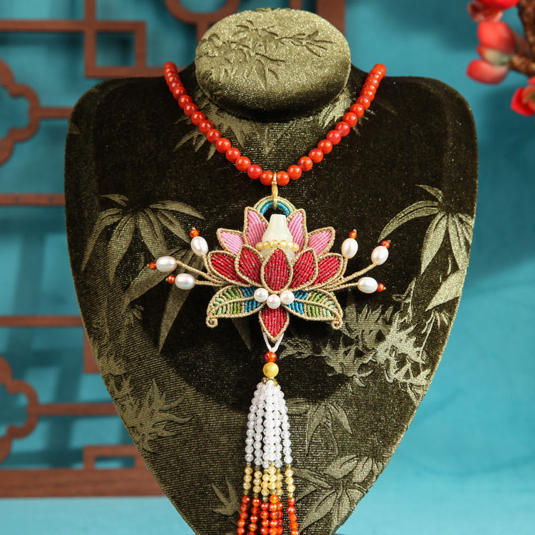 Blessing and Prosperity Lotus Necklace