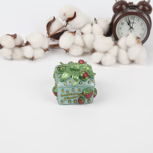 Strawberry Charm Square Jewel Box