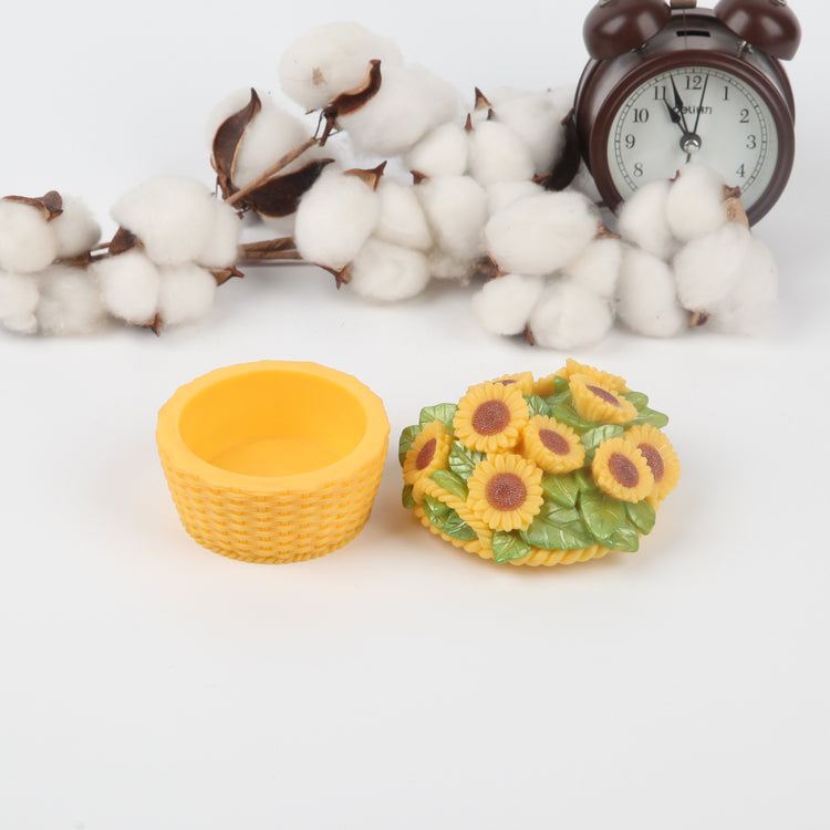Sunflower Basket Jewelry Box