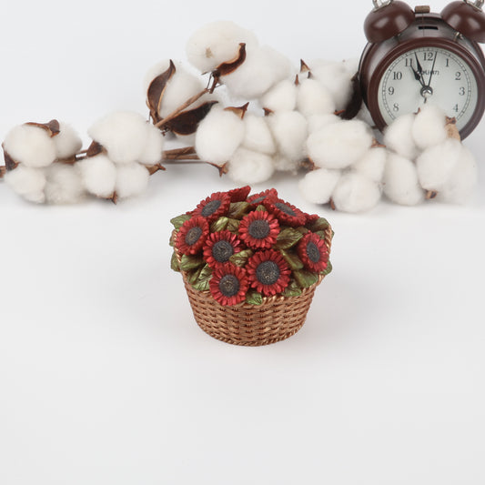 Sunflower Basket Jewelry Box