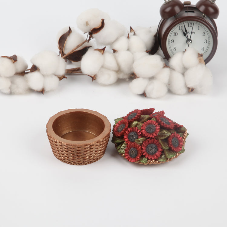 Sunflower Basket Jewelry Box