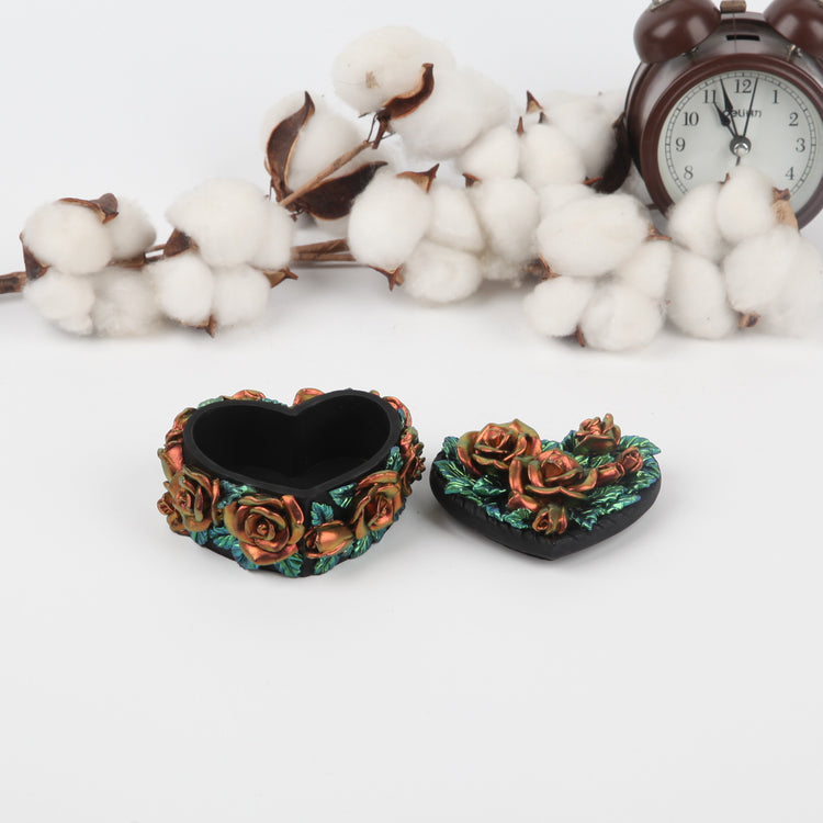 Gorgeous Rose Heart-shaped Jewelry Box