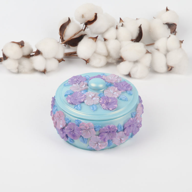 Golden Leaf Jade Circle Jewelry Box