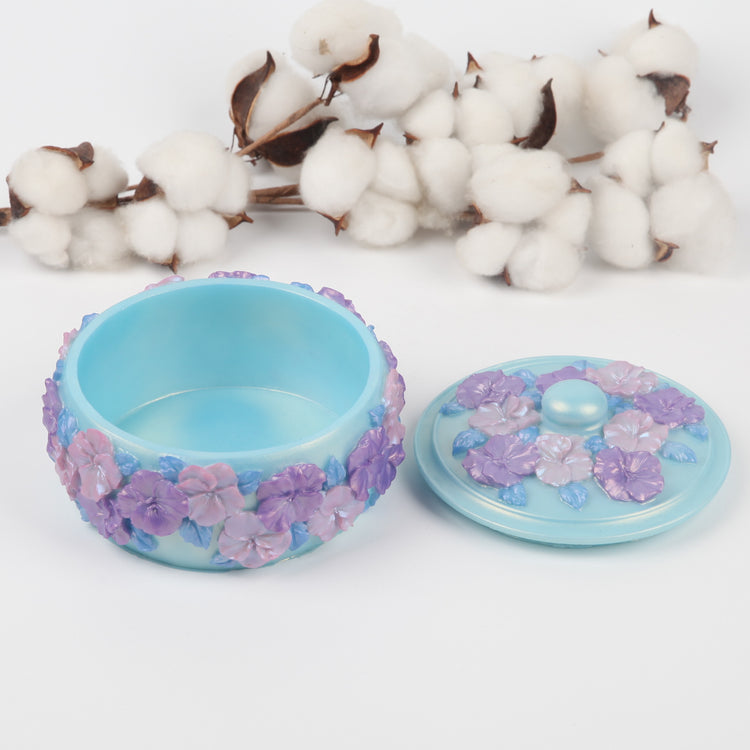 Golden Leaf Jade Circle Jewelry Box