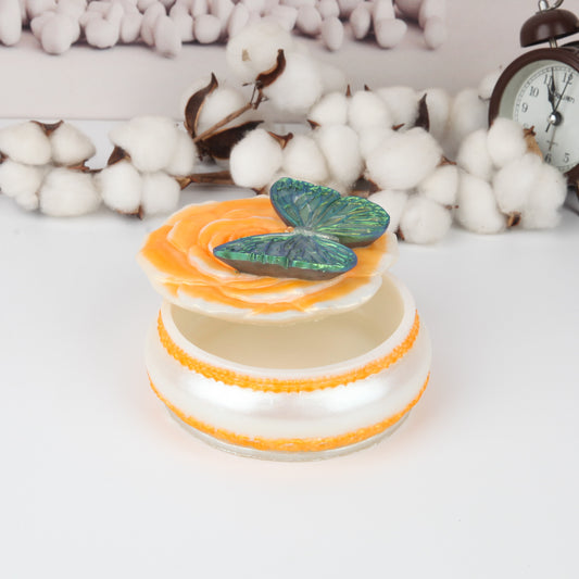 Butterfly Love Flower Jewelry Box