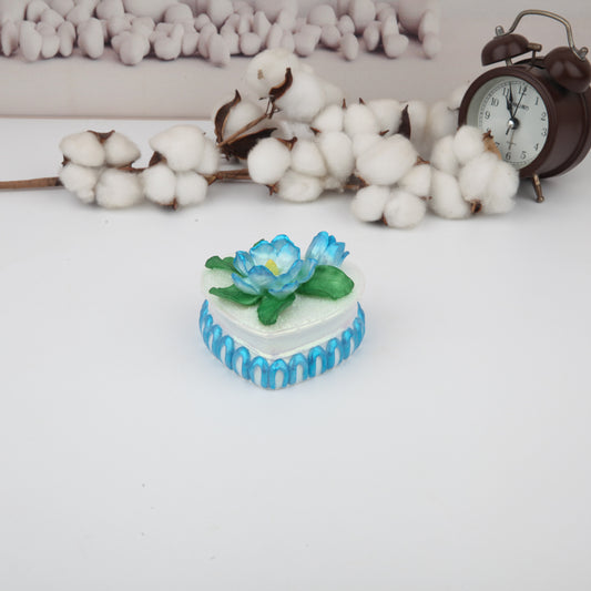 Sky Blue Heart Jewelry Box