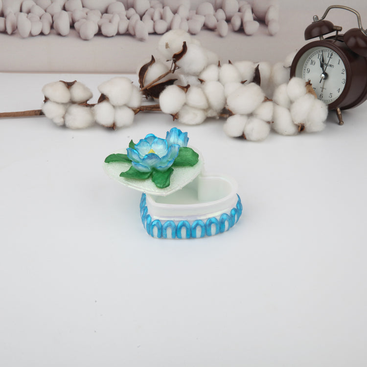 Sky Blue Heart Jewelry Box