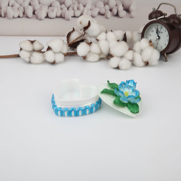 Sky Blue Heart Jewelry Box