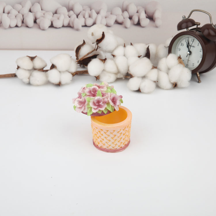 Warm Sun Flower Basket Jewelry Box