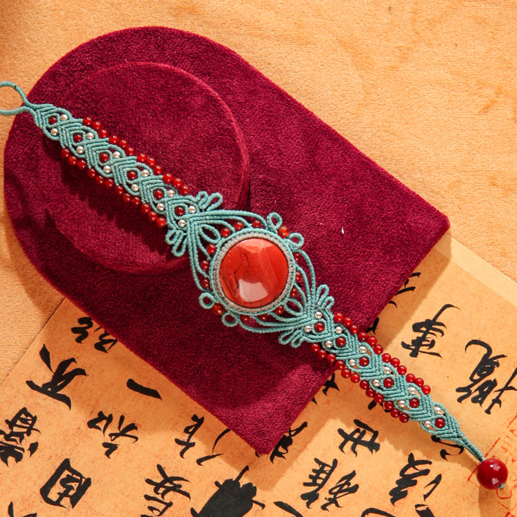 Dreamy Crimson Jade Bracelet