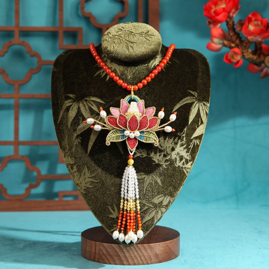 Blessing and Prosperity Lotus Necklace