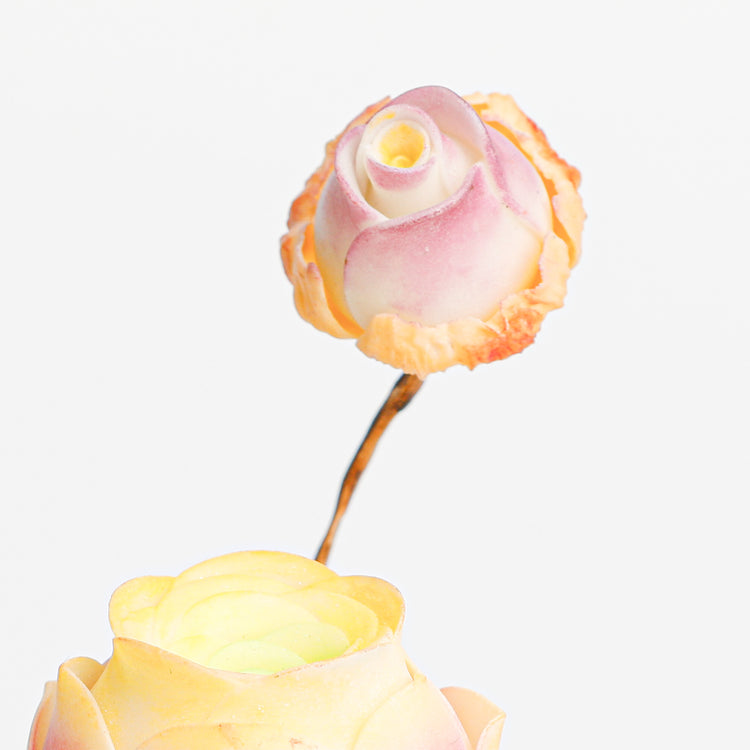 Galagaga Handcrafted Artificial Succulent Plant in Teal Ceramic Pot, Greenovia