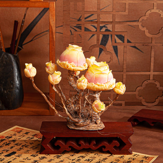 Handmade Clay Succulent Plant Sculpture W008-1