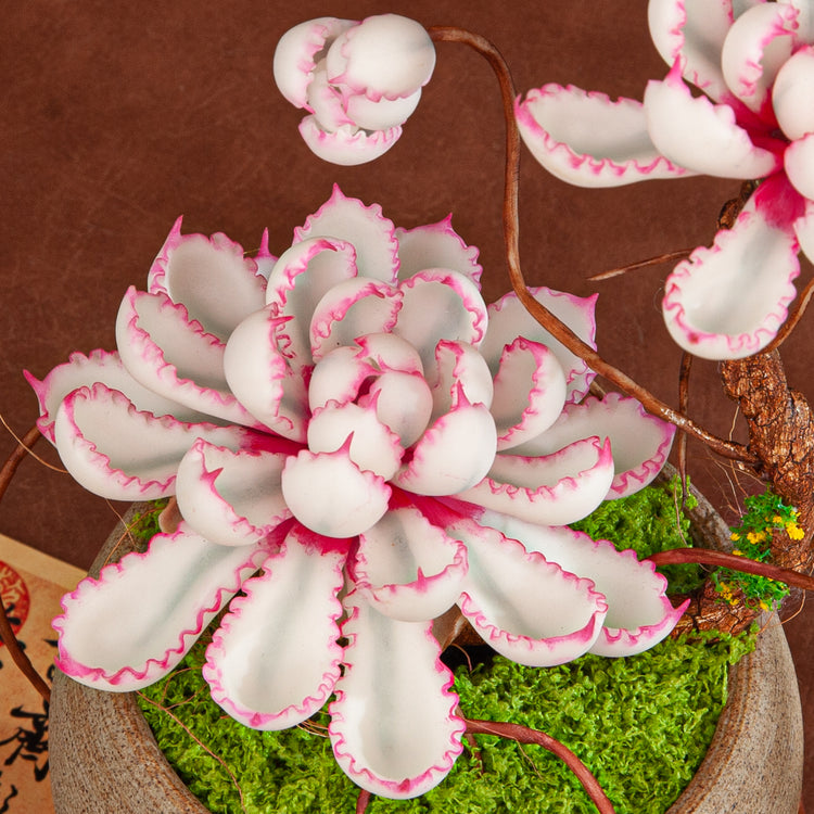Artificial Succulent Bonsai Arrangement B019 – detail view 6