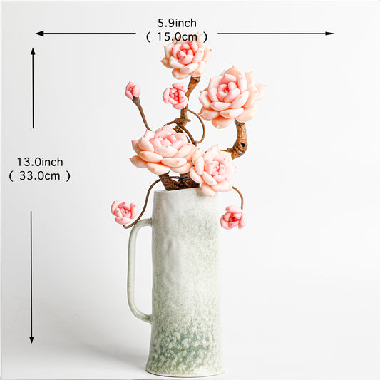 Handmade clay Succulent E03 - Detail view of handmade - clay succulent