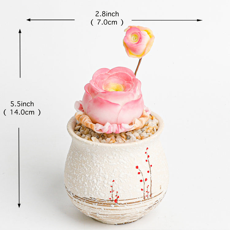 Handmade clay Succulent A017 - Close-up of unique design - clay succulent