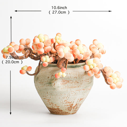 Handmade clay Succulent E005 - Detail view of handmade - clay succulent