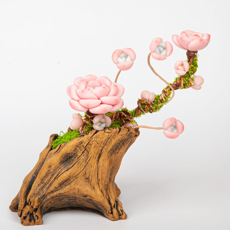 Handmade Clay Succulent Plant Sculpture B008