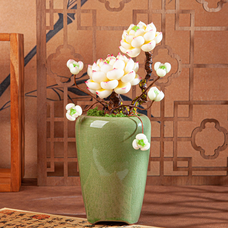 Handmade Clay Succulent Plant Sculpture B012