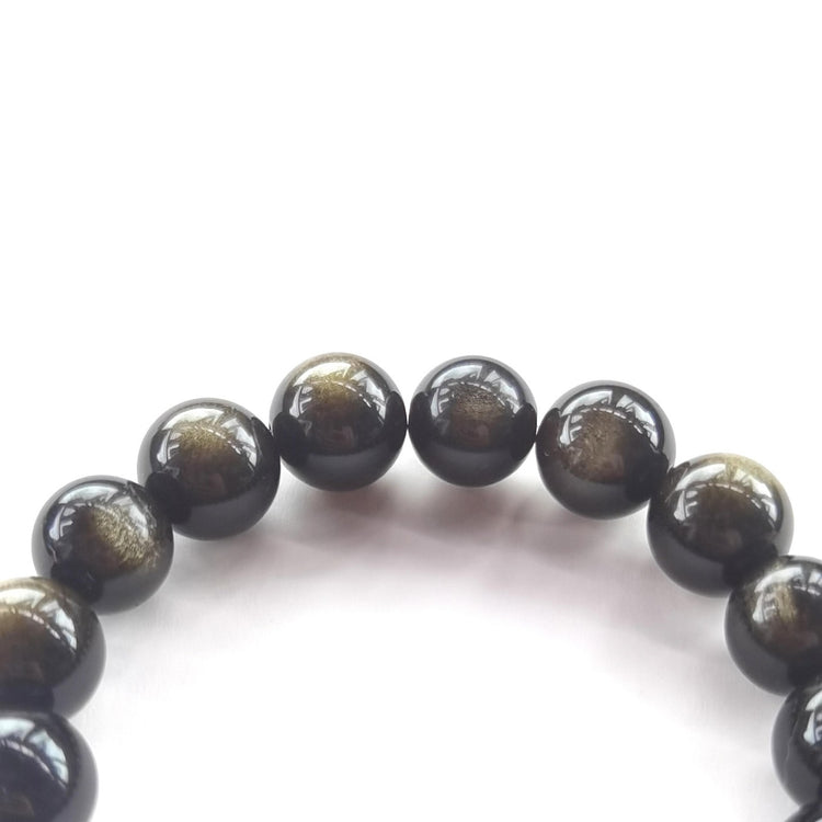 Golden Sheen Obsidian Bracelet