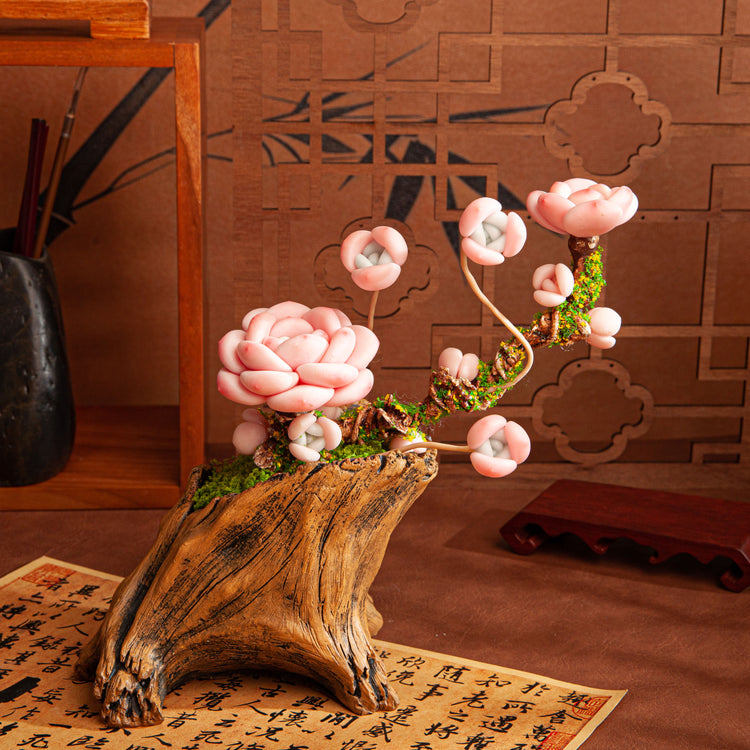 Handmade Clay Succulent Plant Sculpture B008