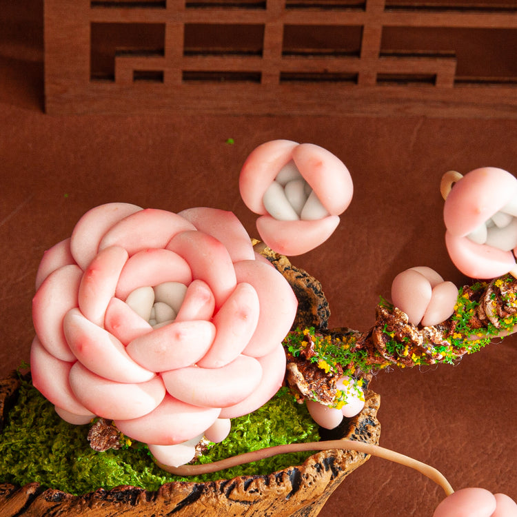 Handmade Clay Succulent Plant Sculpture B008