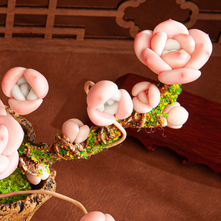 Handmade Clay Succulent Plant Sculpture B008