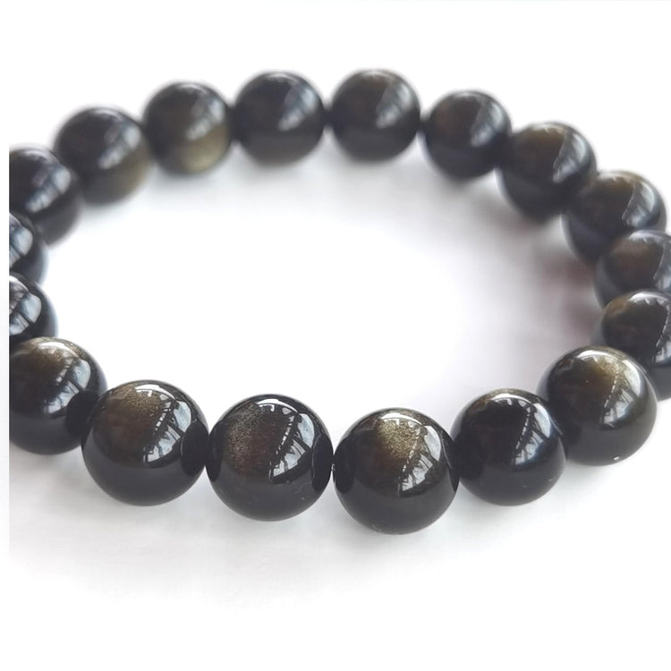 Golden Sheen Obsidian Bracelet