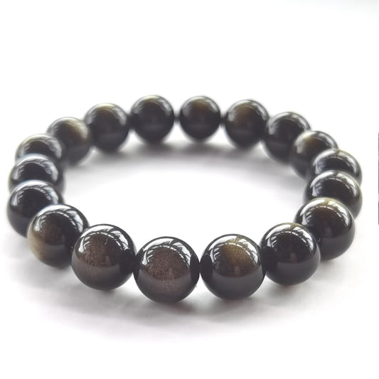 Golden Sheen Obsidian Bracelet
