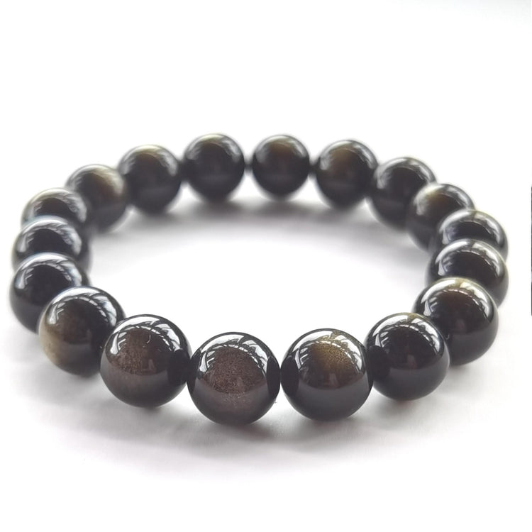 Golden Sheen Obsidian Bracelet