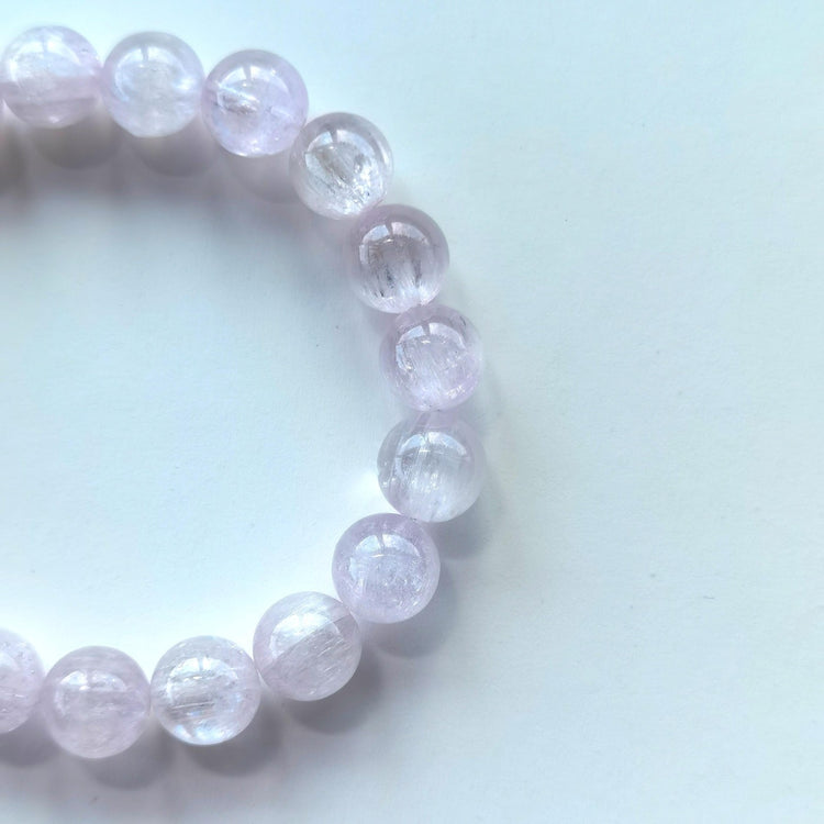 Natural Kunzite Beaded Bracelet