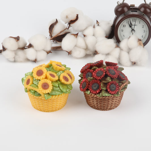 Sunflower Basket Jewelry Box