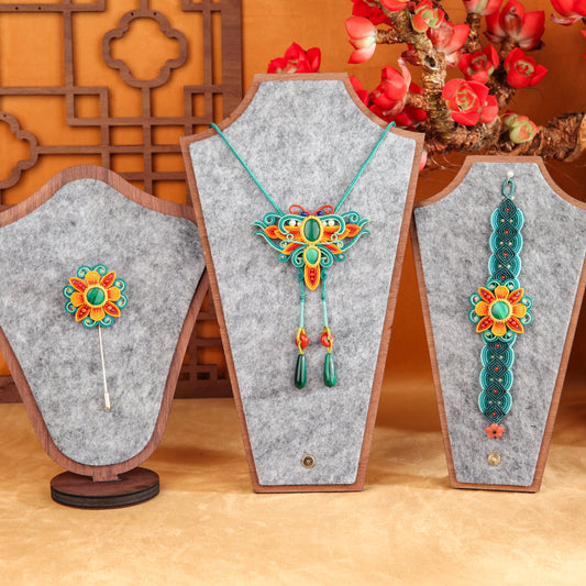 Handwoven Gemstone Jewelry Set - Dreaming of the Tang Dynasty