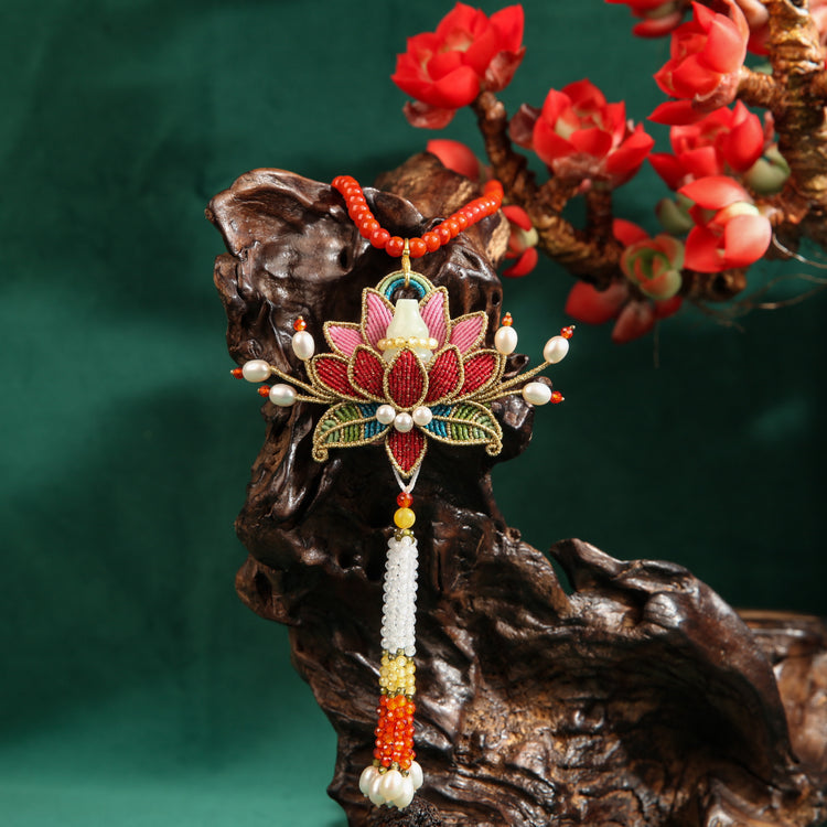 Blessing and Prosperity Lotus Necklace