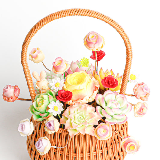 Handmade clay Succulent E01 - Handmade by Galagaga Studio - clay succulent