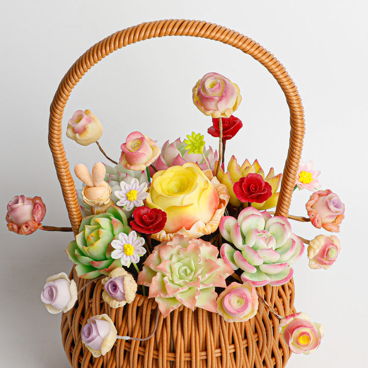 Handmade clay Succulent E01 - Handcrafted  image 8 - clay succulent