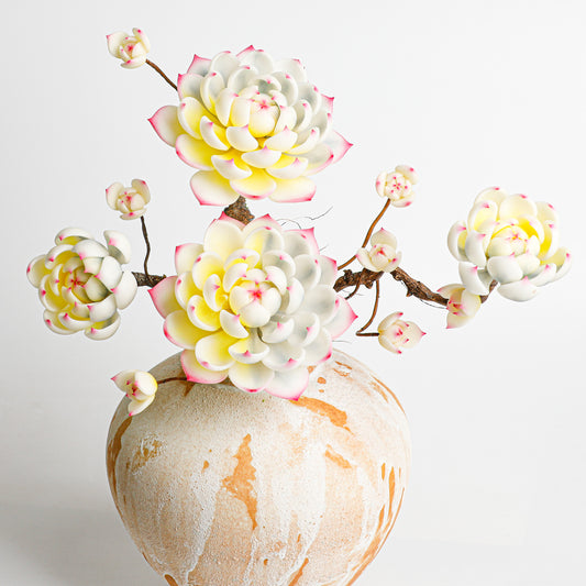 Handmade clay Succulent E011 - Handmade by Galagaga Studio - clay succulent