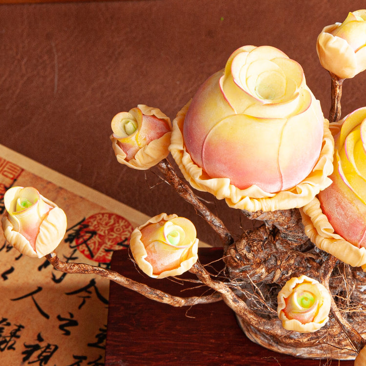 Handmade Clay Succulent Plant Sculpture W008-1