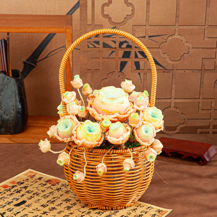 Handmade Clay Succulent Flower Basket HL003