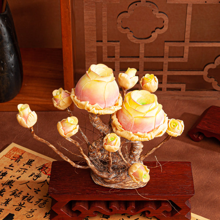 Handmade Clay Succulent Plant Sculpture W008-1