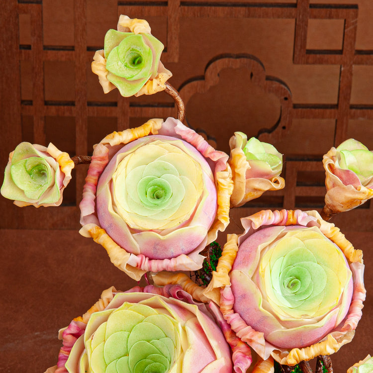 Handmade Clay Succulent Plant Sculpture W009