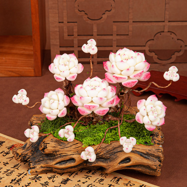 Artificial Succulent Bonsai Arrangement B018 – detail view 3