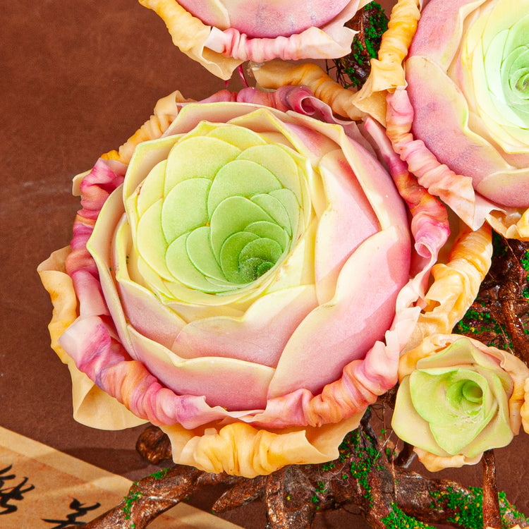 Handmade Clay Succulent Plant Sculpture W009