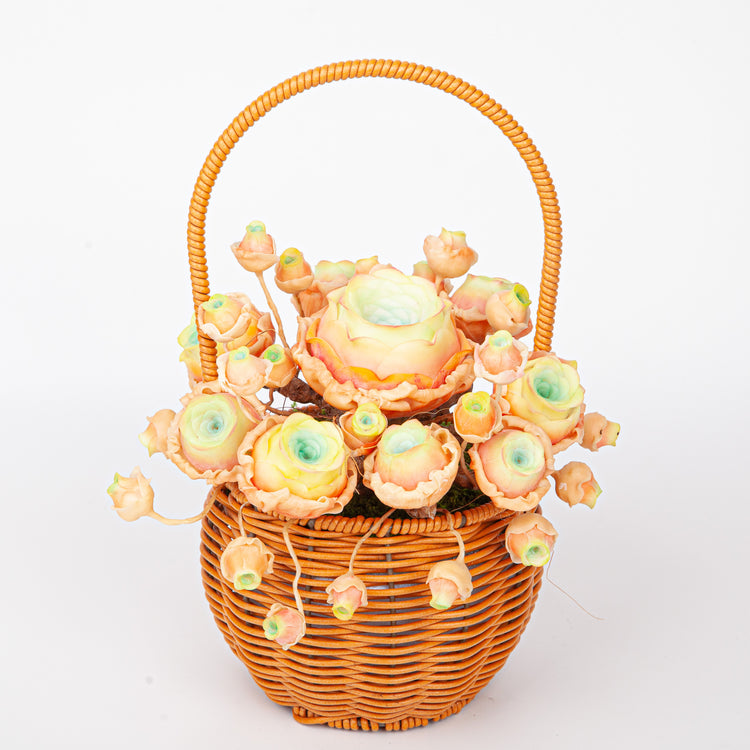 Handmade Clay Succulent Flower Basket HL003