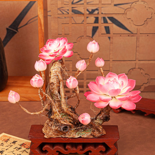 Handmade Clay Succulent Plant Sculpture W007