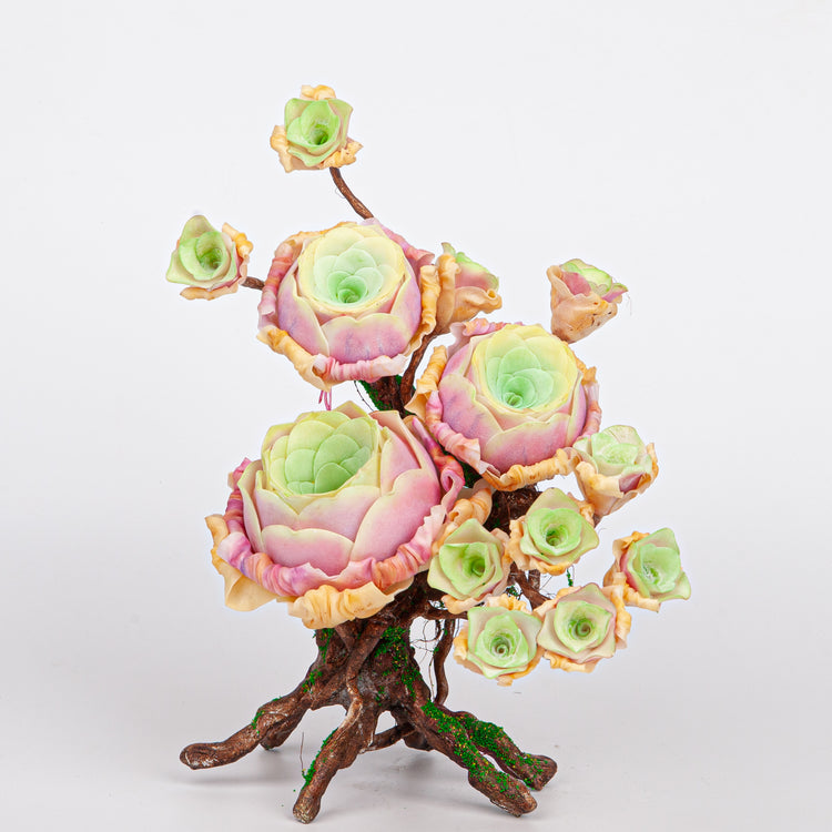 Handmade Clay Succulent Plant Sculpture W009