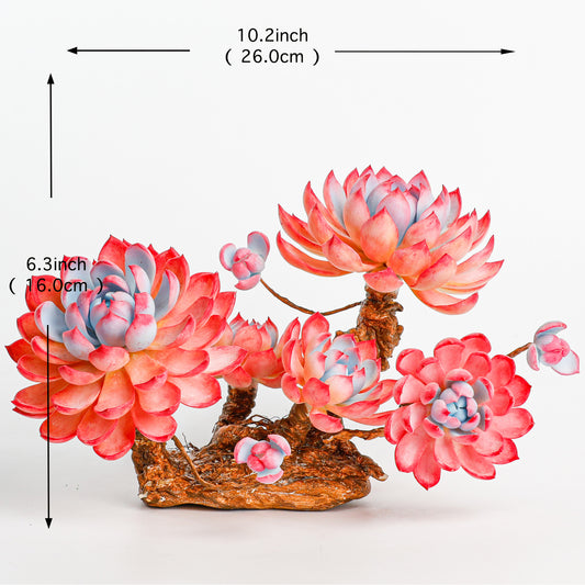 Handmade clay Succulent E008 - Detail view of handmade  - clay succulent