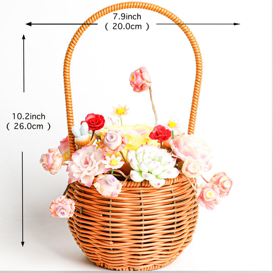 Handmade clay Succulent E02 - Detail view of handmade  - clay succulent